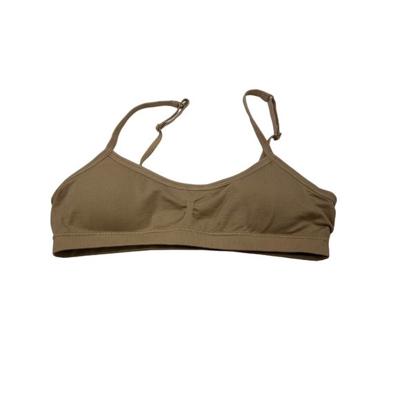 Hanes Girl's Size Small Bra Lightly Lined Pullover Adjustable Straps Beige NWOT - Picture 1 of 8